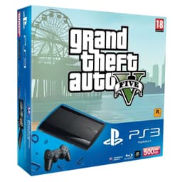 PlayStation 3 - 500 GB (svart) + GTA 5