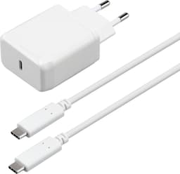 Sandstrøm PD 18W väggladdare med USB-C-kabel 1m (vit)