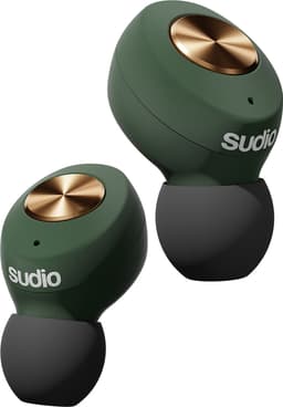 Sudio Tolv helt trådløse in-ear hodetelefoner (grønn)