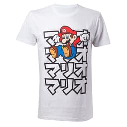 T-shirt Nintendo - Japanese Mario - hvid (XXL)