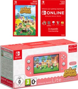 Nintendo Switch Lite Coral gaming konsol inkl. Animal Crossing EU