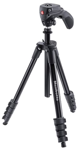 Manfrotto Compact Action Tripod Kamerastativ (svart)