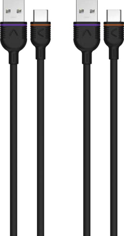 Unisynk 2x USB-C kabelsett 0,5 m (sort)