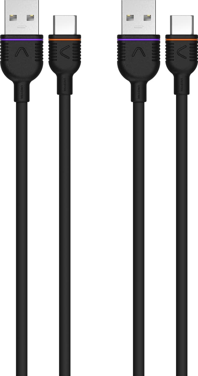 Unisynk 2x USB-C kabelsett 0,5 m (sort)