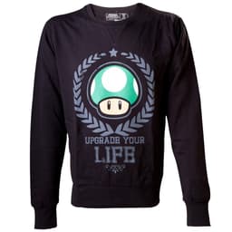 Genser Nintendo - Upgrade Your Life-motiv sort (XL)