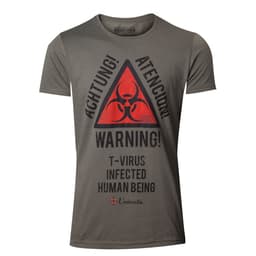 T-skjorte Resident Evil Warning grå (XXL)