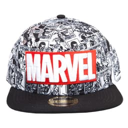 Marvel - classic logo keps (svart,vit)