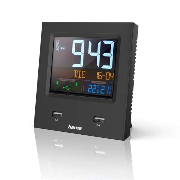 HAMA Väckarklocka Dual-USB
