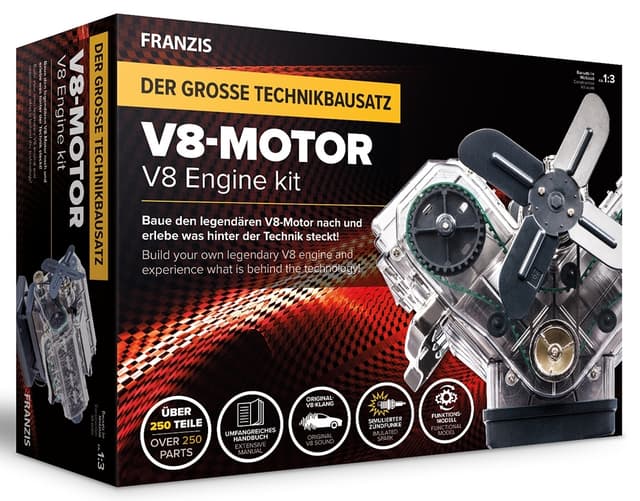 Franzis V8-motor byggesett