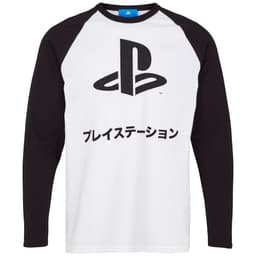PlayStation pitkähihainen paita (musta/valkoinen) (S)