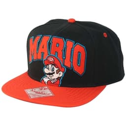 Nintendo Mario caps (sort/rød)