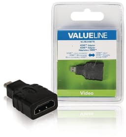 High Speed HDMI med Ethernet Adapter HDMI Micro Hane - HDMI Hona Svart