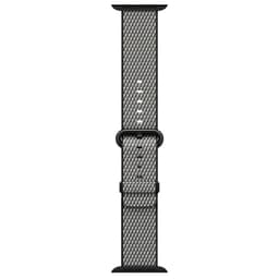 Apple Watch 42 mm check vävt nylonarmband (svart)