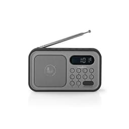 FM-radio | 2.1 W | Klocka och alarm | Grå/svart