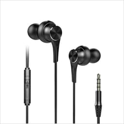 Trådade In-ear-hörlurar med mikrofon Svart