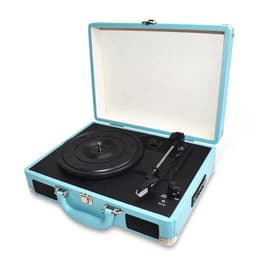 Bærbar vinylspiller med veske Blå