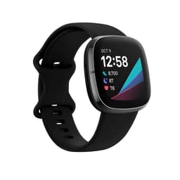 Rannekoru Fitbit Sense / Versa 3 Musta (L)