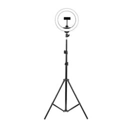 Mobilstativ med LED-ring (26 cm) med 3 ljusfärger, dimbar
