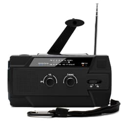 Multifunktionell överlevnadsradio med solpanel och handvev