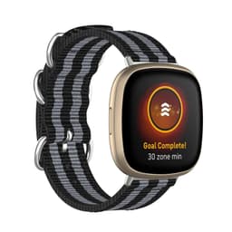 Rannekoru Fitbit Sense / Versa 3 Musta / Harmaa (S)