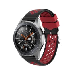 Rannekoru Silikoni Samsung Gear S3 Frontier / Classic Musta / Punainen