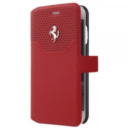 Ferrari iPhone 7/8/SE Etui Lusso med Logo Rød