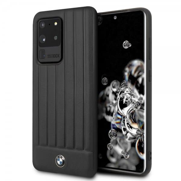BMW Samsung Galaxy S20 Ultra Skal Leather Lines Svart