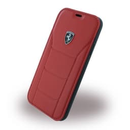 Ferrari 488 Heritage Etui till iPhone X/Xs Ekte Skinn Kortlomme Rød
