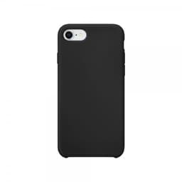 XQISIT iPhone 7/8/SE Kuori Silikoniii Case Musta