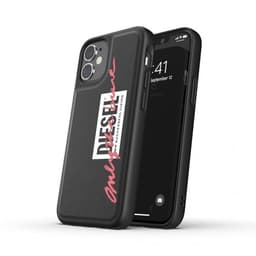Diesel iPhone 12 Mini Deksel Moulded Case Embroidery Svart Coral