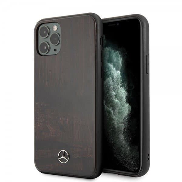 Mercedes Benz iPhone 11 Pro Skal Wood Line Rosewood