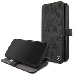 Mercedes Benz iPhone 11 Pro Max Kotelo Perforoitu Musta