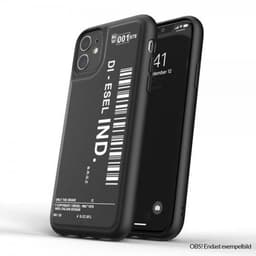 Diesel iPhone 12 Mini Skal Moulded Case Core Barcode Svart