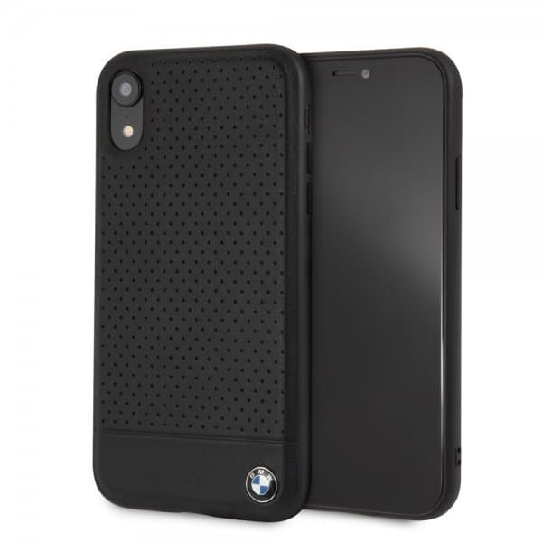 BMW iPhone Xr Skal Logo Perforerad Svart