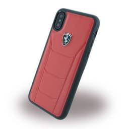 Ferrari 488 Heritage Deksel till iPhone X/Xs Ekte Skinn Kortlomme Rød