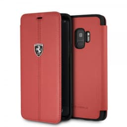 Ferrari Samsung Galaxy S9 Fodral med Kortfack Heritage Logo Röd