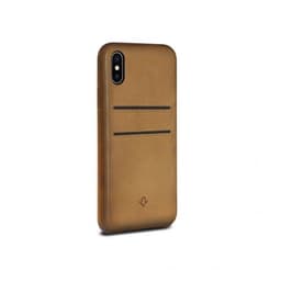 Twelve South iPhone X/Xs Deksel Relaxed Leather Ekte Skinn Kortfickor Brun