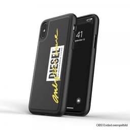 Diesel iPhone 12 Mini Suojakuori Moulded Case Embroidery Musta Lime