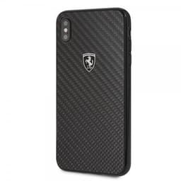Ferrari iPhone Xs Max Deksel Karbonfibertekstur Ferrari Logo HardPlast Svart