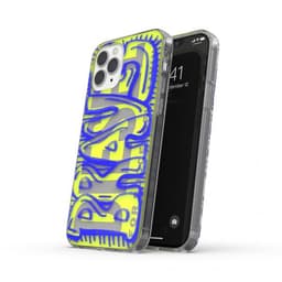 Diesel iPhone 12/iPhone 12 Pro Deksel Snap Case Clear AOP Blue/Neon Lime