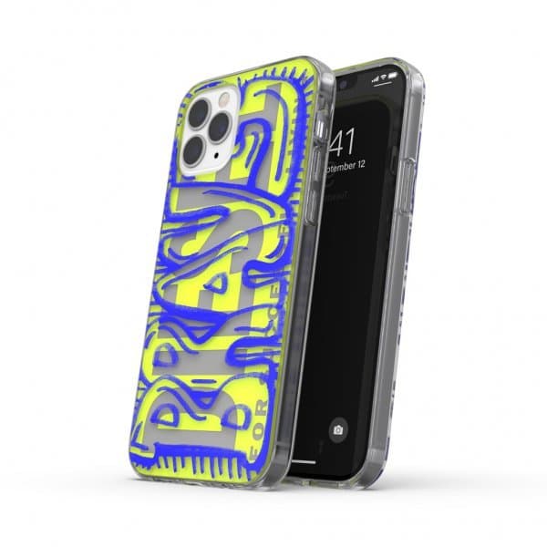Diesel iPhone 12/iPhone 12 Pro Skal Snap Case Clear AOP Blue/Neon Lime