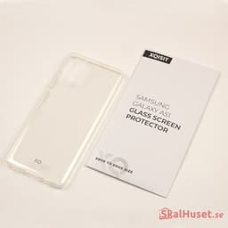 XQISIT Samsung Galaxy A51 Suojakuori Protection Pack Näytönsuoja Kirkas