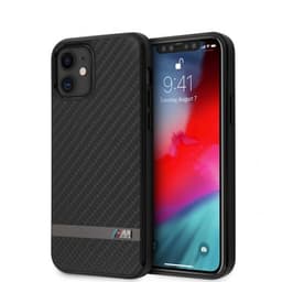BMW iPhone 12 Mini Suojakuori Carbon & Alu Musta
