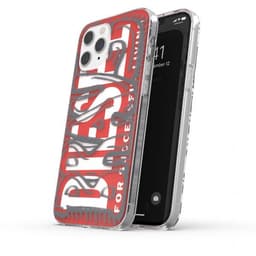 Diesel iPhone 12 Pro Max Deksel Snap Case Clear AOP Red/Grey