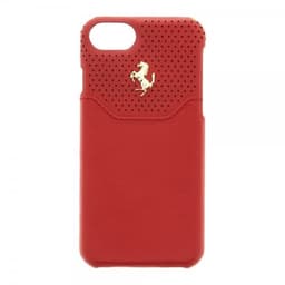 Ferrari iPhone 7/8/SE Deksel Ekte Skinn Lusso Rød