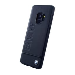 BMW Deksel till Samsung Galaxy S9 Ekte Skinn BMW Text Svart