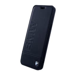 BMW Etui till Samsung Galaxy S9 Plus Ekte Skinn BMW Text Svart