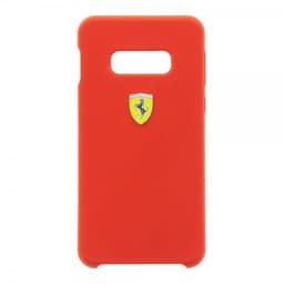 Ferrari Samsung Galaxy S10 Deksel Silikon med Logo Rød