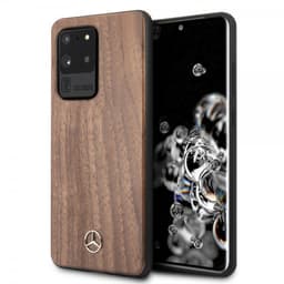 Mercedes Benz Samsung Galaxy S20 Ultra Cover Wood Line Brun
