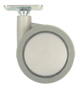 Möbelhjul 50 mm, svirvlande - dubbelt gummi